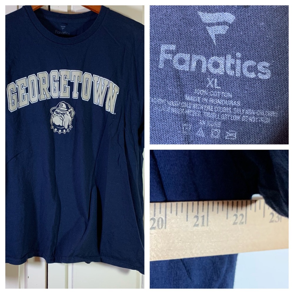 Fanatics Georgetown Hoyas Navy Blue Graphic T-Shirt Mens XL Jack the Bulldog